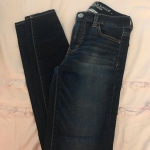 American Eagle dark blue hi rise jeggings